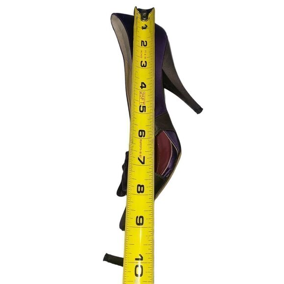 Kate Spade Purple Open Toe Bow Heels Size 6 - Picture 13 of 13